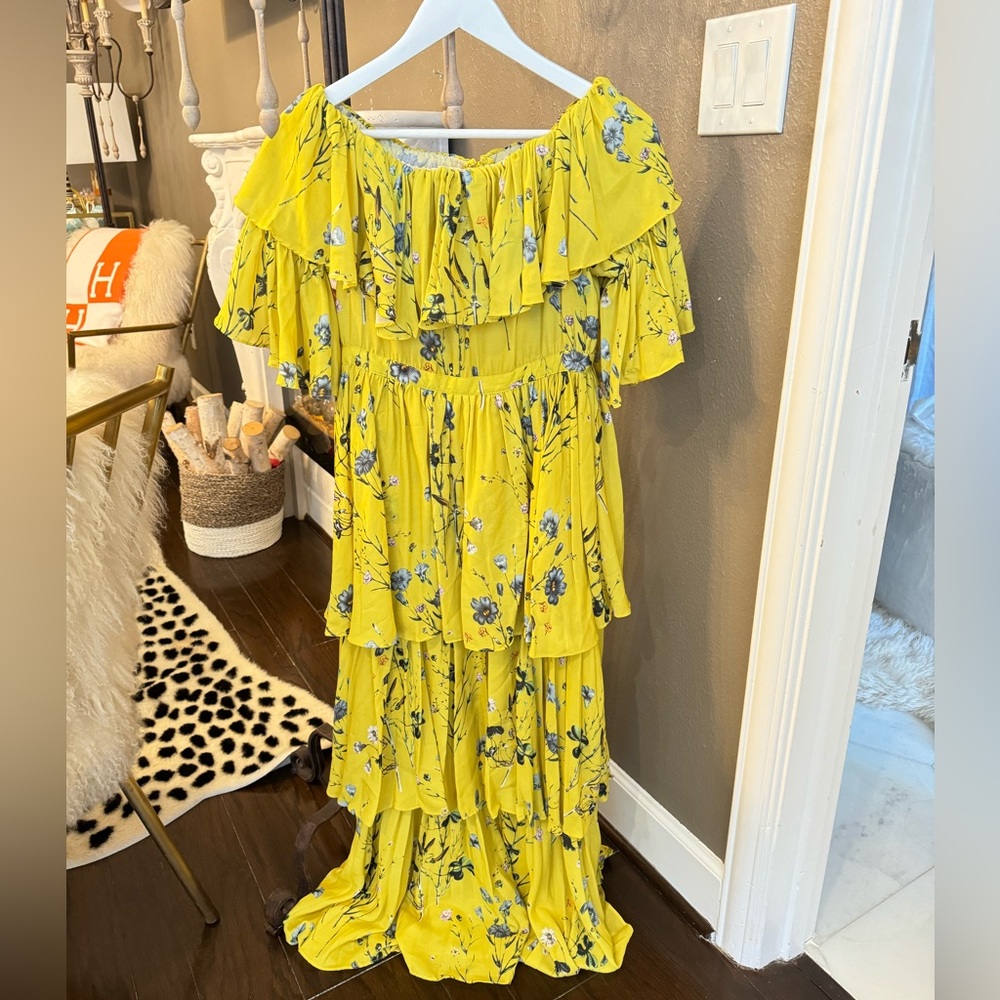Multi-Layered Off-the-Shoulder Long Dress